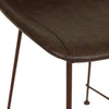 Globe West Bar Stools GlobeWest Turner Barstool - Vintage Matt Dark Brown PU - Matt Syrah