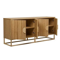 Globe West Cabinets Globe West Benjamin Ripple Buffet, Natural Ash