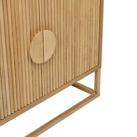 Globe West Cabinets Globe West Benjamin Ripple Buffet, Natural Ash