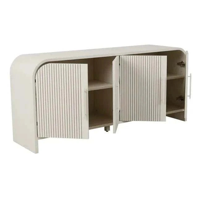 Globe West Buffet GlobeWest Chloe Channel Buffet - Bone