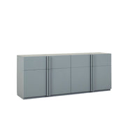 GlobeWest Kin 2 Drawer 4 Door Buffet - Steel Blue