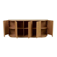 Globe West Cabinets Globe West Oberon Crescent Buffet, Natural Ash