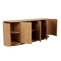 Globe West Cabinets Globe West Oberon Crescent Buffet, Natural Ash