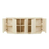 Globe West Buffet GlobeWest Oberon Crescent Marble Buffet - Natural Travertine, Shell