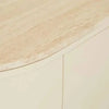 Globe West Buffet GlobeWest Oberon Crescent Marble Buffet - Natural Travertine, Shell