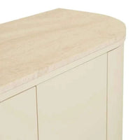 Globe West Buffet GlobeWest Oberon Crescent Marble Buffet - Natural Travertine, Shell