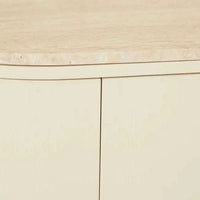 Globe West Buffet GlobeWest Oberon Crescent Marble Buffet - Natural Travertine, Shell