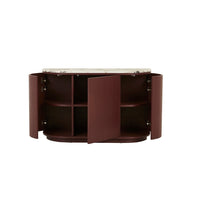 GlobeWest Oberon Crescent Marble Storage Unit - Matt Ocean Marble - Shiraz