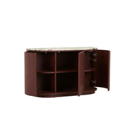 GlobeWest Oberon Crescent Marble Storage Unit - Matt Ocean Marble - Shiraz