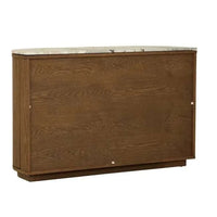 Globe West Buffet GlobeWest Oberon Crescent Marble Storage Unit - Matt Ocean Marble, Smoked Ash