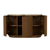 Globe West Buffet GlobeWest Oberon Crescent Marble Storage Unit - Matt Ocean Marble, Smoked Ash