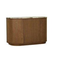 Globe West Buffet GlobeWest Oberon Crescent Marble Storage Unit - Matt Ocean Marble, Smoked Ash
