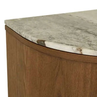 Globe West Buffet GlobeWest Oberon Crescent Marble Storage Unit - Matt Ocean Marble, Smoked Ash