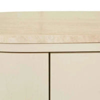 Globe West Buffet GlobeWest Oberon Crescent Marble Storage Unit - Natural Travertine, Shell