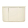 Globe West Buffet GlobeWest Oberon Crescent Marble Storage Unit - Natural Travertine, Shell