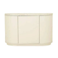 Globe West Buffet GlobeWest Oberon Crescent Marble Storage Unit - Natural Travertine, Shell