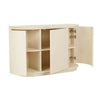 Globe West Buffet GlobeWest Oberon Crescent Marble Storage Unit - Natural Travertine, Shell