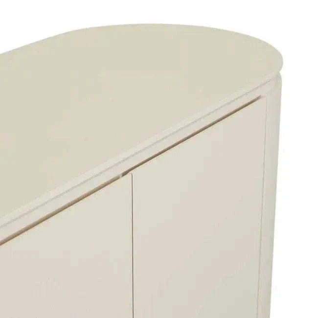 GlobeWest Pluto Buffet in porcelain finish with rounded edges and ash veneer construction
