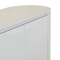 GlobeWest Pluto Buffet in powder blue with rounded top and four doors for modern storage