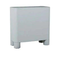 GlobeWest Frankie Storage Unit in Dusty Blue with rounded edges and chunky pillar legs