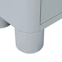 GlobeWest Frankie Storage Unit in dusty blue with rounded edges and chunky pillar legs