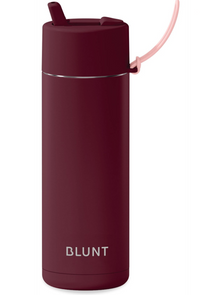 BLUNT x Frank Green limited edition reusable bottle and umbrella set in plum and petal colors