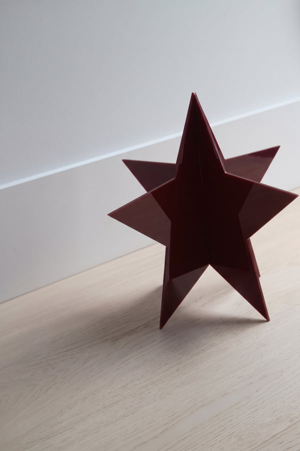 norsu STUDIO Standing Star Table Decoration - Burgundy (Various Sizes)