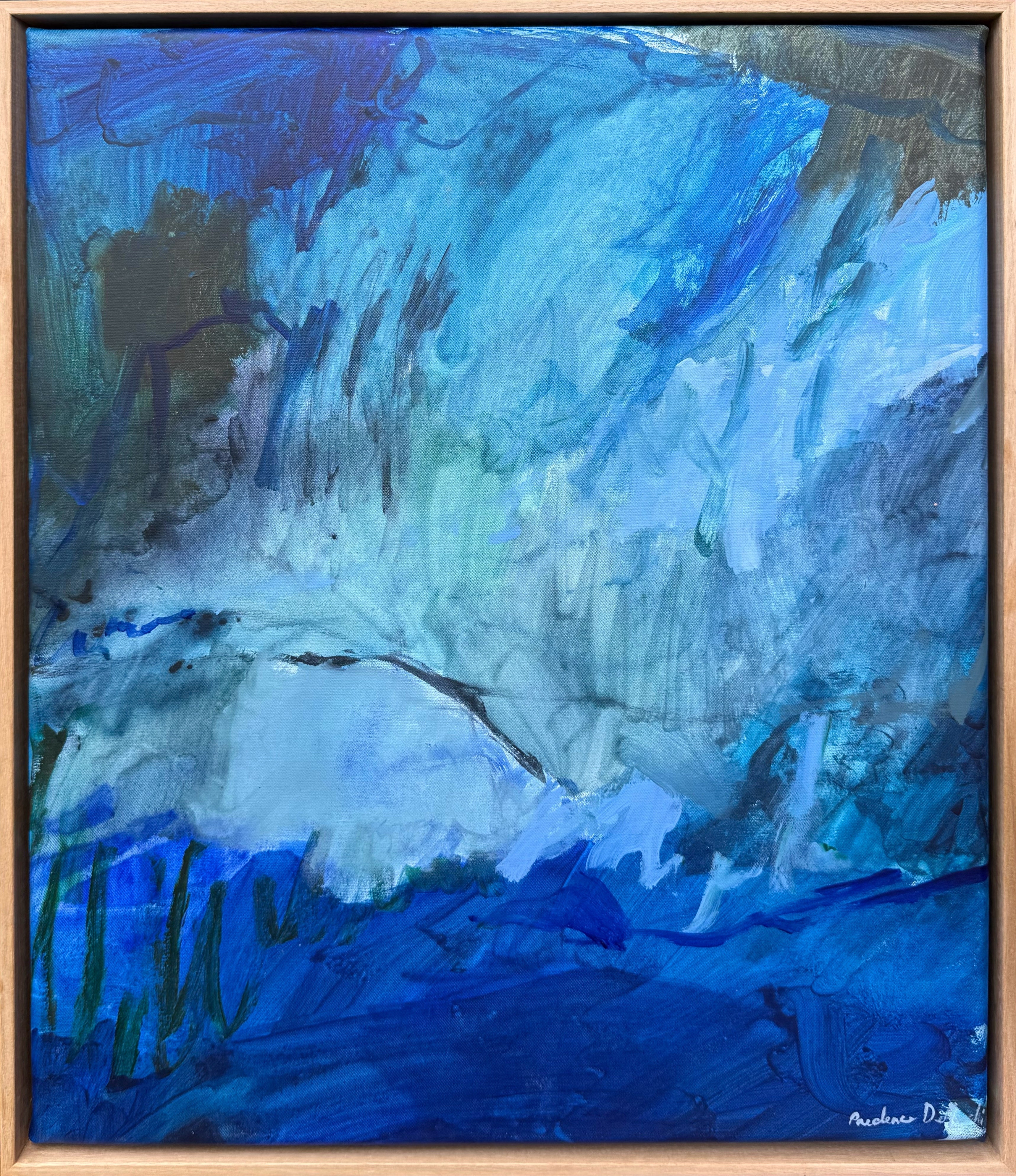 Tangled in Blue abstract canvas art print by Prudence Demarchi - original artwork