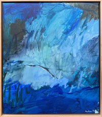 Tangled in Blue abstract canvas art print by Prudence Demarchi - original artwork