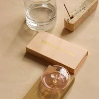 Gentle Habits pink borosilicate glass vessel incense holder for sticks