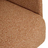 Close-up of GlobeWest Bonnie Occasional Chair marigold textured upholstery fabric