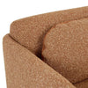 Close-up of GlobeWest Bonnie Occasional Chair in marigold fabric with plush padding and enveloping arms
