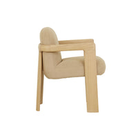 GlobeWest Brixton Dining Armchair - Camel - Blonde Oak