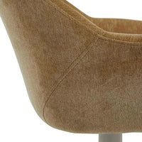 Close-up of GlobeWest Daisy Spider Leg Office Chair with Dijion upholstery and metal legs