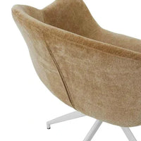 Close-up of GlobeWest Daisy Spider Leg Office Chair in dijon upholstery with powder-coated metal legs