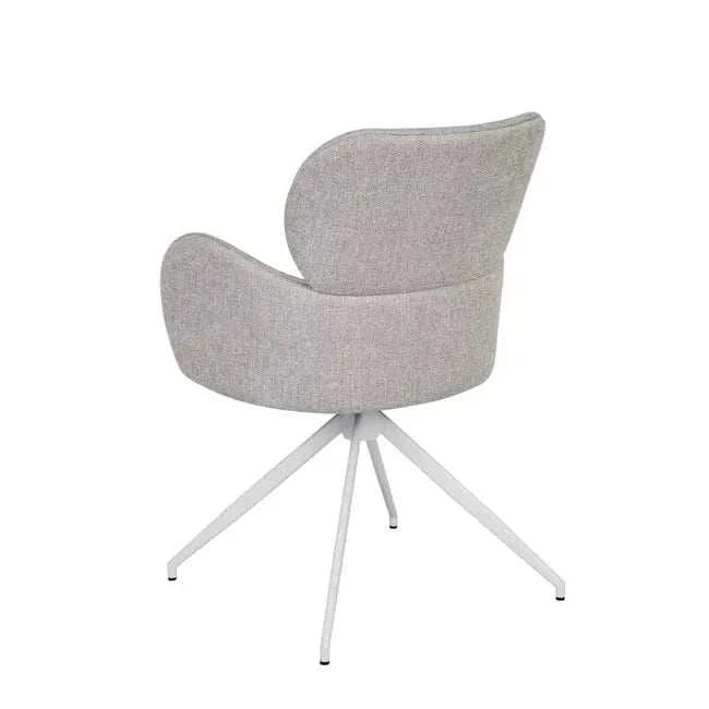 Globe West Desk Chairs GlobeWest Edwin Spider Leg Office Chair - Winter Grey, White