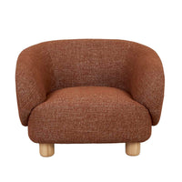 GlobeWest Flo Occasional Chair in Brick, front view