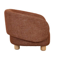 GlobeWest Flo Occasional Chair in Brick, side view