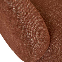 GlobeWest Flo Occasional Chair Brick upholstery detail