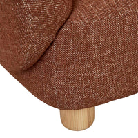 GlobeWest Flo Occasional Chair - Brick - Natural Ash