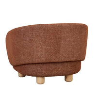 GlobeWest Flo Occasional Chair - Brick - Natural Ash