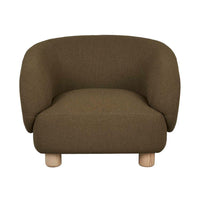 GlobeWest Flo Occasional Chair in Deep Olive, front view