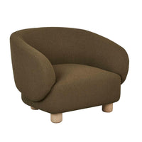 GlobeWest Flo Occasional Chair in Deep Olive with natural ash legs