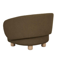 GlobeWest Flo Occasional Chair in Deep Olive, rear view