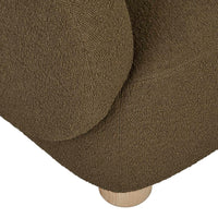 GlobeWest Flo Occasional Chair - Deep Olive - Natural Ash
