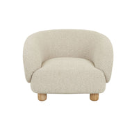 GlobeWest Flo Occasional Chair in Moonbeam, front view