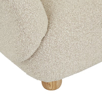 GlobeWest Flo Occasional Chair Moonbeam boucle and leg detail