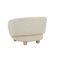 GlobeWest Flo Occasional Chair in Moonbeam, rear view