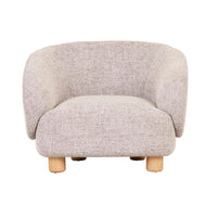 GlobeWest Flo Occasional Chair in Moon Rock, front view