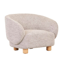 GlobeWest Flo Occasional Chair in Moon Rock with natural ash legs